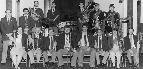 An early photograph of the Smoky Mountain Brass Band